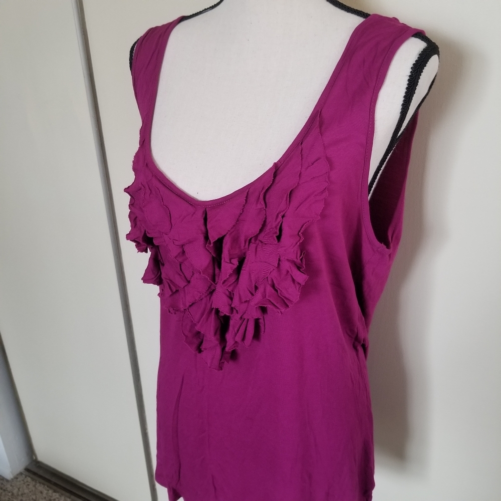 Mossimo Ruffle Rayon Tank - Picture 2 of 7